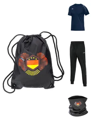 Produktbild von Jako Kinder WM-Trainingsset Deutschland 2026 aus 4 Teilen, Farbe:Marine, Größe:152