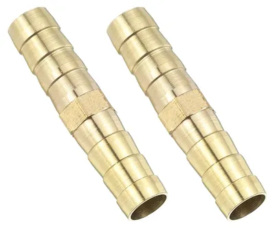 Produktbild von Schlauchverbinder, 8 mm, Messing, Doppelnippel, 2 Stück