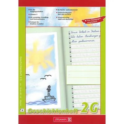 Produktbild von Geschichtenheft A4 Lineatur 2G 16 Blatt