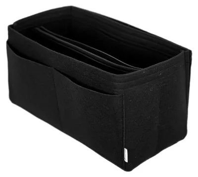 Produktbild von Taschen Organizer Einsatz aus Filz für Handtaschen mit Fächern Schwarz L