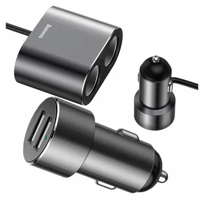 Obrázok produktu pre Baseus 2X Usb 3.1A 17W 2X 80W zásuvka splitter Black