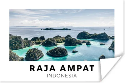 Produktbild von MuchoWow® Poster Indonesien - Insel - Meer 120x80 cm - Bilder