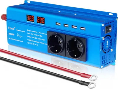Produktbild von Leistungsumrichter, 3000W Spitzenleistung, reine Sinuswelle-Ausgabe, EU 3000W 50Hz