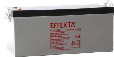 Image de Effekta BTL 12-260 Batterie au plomb non tissé AGM VRLA 12V 260Ah