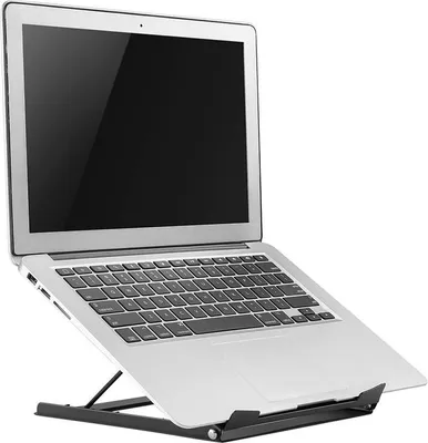Produktbild von Deltaco DELO-0200, Laptop- & Tablet-Ständer, Schwarz, 25,4 cm (10"), 39,6 cm (15.6"), 254 - 396,2 mm (10 - 15.6"), 5 kg