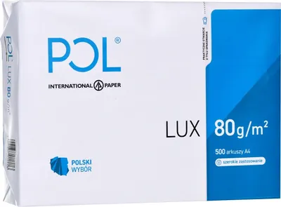 Produktbild von Tlačový papier Pollux A4 (210x297 mm) Matný 500 listov Biely