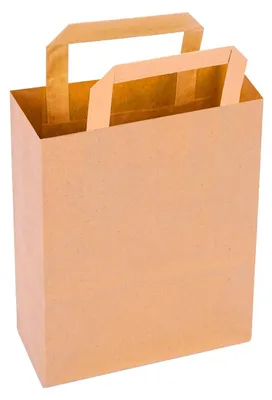 Produktbild von Papiertragetaschen 22 x 18 x 8 cm - Biologisch Abbaubar, 250 Stück