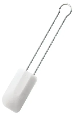 Imagen del producto de Rösle, espátula de silicona blanca para masa, 26 cm, modelo 950455, código 4004293124555