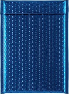 Obrázok produktu pre Poštová obálka s bublinkovou fóliou, kovová, 180 x 250 mm, modrá