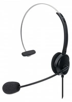 Image de Manhattan 180498 MANHATTAN USB Mono Headset Over-Ear USB-A-Stecker schwarz