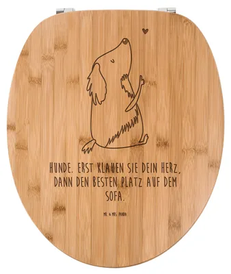 Produktbild von Mr. & Mrs. Panda WC Sitz Hund Liebe - Transparent - Geschenk, Brille, Hunde, Toilettendeckel, Herz, Deckel, Klobrille, Hundebesitzer, Klodeckel