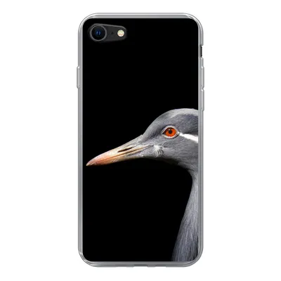 Produktbild von MuchoWow® Handyhülle Schutzhülle Hülle für iPhone SE 2022 Kraniche auf schwarzem Hintergrund Silikon Softcase Handy Hülle