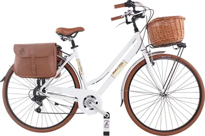 Obrázek produktu pro Dolce Vita od Canellini Citybike Woman Hliníková s brašnami a košíkem – bílá L