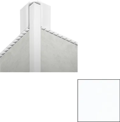 Obrázok produktu pre VILO Rohový profil B5 Biely - 2,7 m Samolepiaca rohová lišta pre stenové panely - Vodovzdorná a odolná voči UV žiareniu - Jednoduchá montáž - Biela