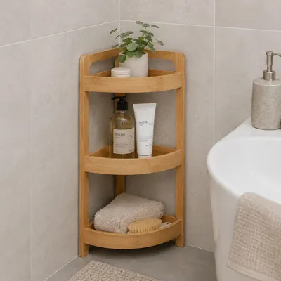 Badezimmer Eckregal 3 Etagen 23xH61cm