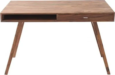 Produktbild von Design Schreibtisch RETRO 120cm braun Sheeshamholz stone finish Design Klassiker