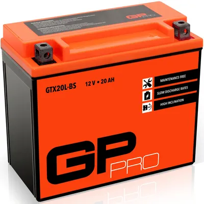 Immagine prodotto di Batteria al gel GP-PRO GTX20L-BS, 12 V, 20 Ah, 270 A, per quad, ATV e motociclette