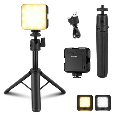 Produktbild von NEEWER LED Kamera Videolicht mit Tischstativ, tragbare zweifarbige 3200K-5600K d