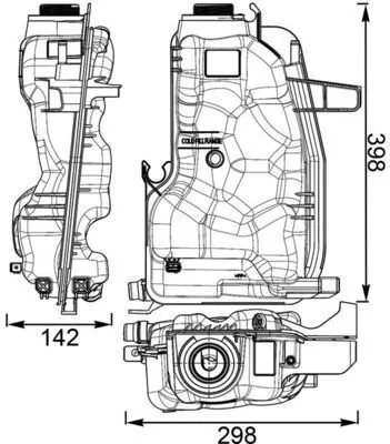 Produktbild von MAHLE Ausgleichsbehälter Kühlmittel für LAND ROVER Range Rover III (L322) Kühlwasser CRT 76 000S