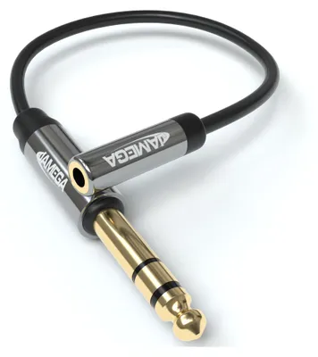 Produktbild von 0,2m Stereo Klinken Adapter 3,5mm Klinken Buchse auf 6,3mm Klinken Stecker