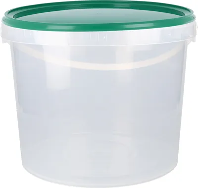 Produktbild von Kunststoffeimer 5l Rund | Lebensmittelecht, luftdicht | Transparent-Grün