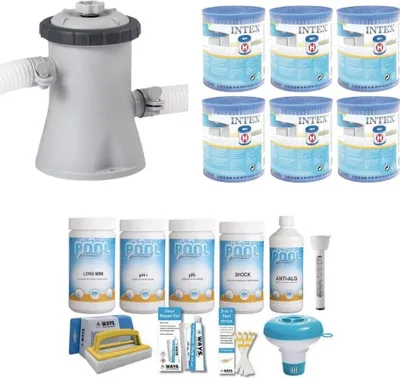 Obrázok produktu pre WAYS - Starostlivosť o bazén - Balík Medium Deluxe & filtračné čerpadlo 1250 L/u & 6 filtrov typu H