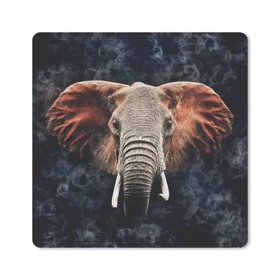 Produktbild von MuchoWow® Mauspad Mousepad Elefant - Rot - Tiere 30x30 cm - Mousepads - Maus Mat - Pad - Mausunterlage - Gaming