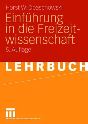 Produktbild von Einführung in die Freizeitwissenschaft