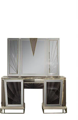 Produktbild von Luxus Schminktisch Design Tisch Konsole Kommode Schminktische Spiegel 2tlg.