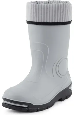 Produktbild von Ladeheid Kinder Mädchen Jungen Gummistiefel Regenschuhe mit Warme Socke LARB013 (Grau, 25 26 EU)