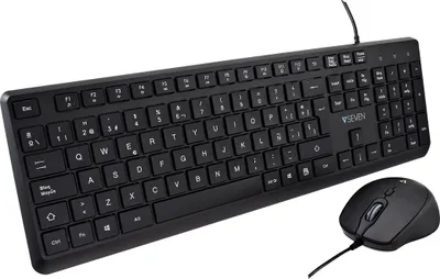 Obrázek produktu pro V7 CKU350ES, Plná velikost (100 %), Kabel, USB, Černá, Obsahuje myš
