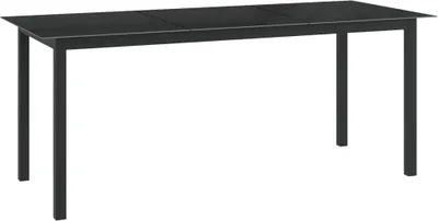 Produktbild von Möbel Gartentisch Schwarz 190x90x74 cm Aluminium und Glas - Gartentische 312202