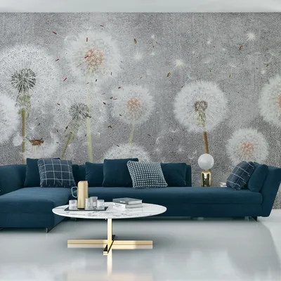 Produktbild von Muralo XXL Selbstklebende FOTOTAPETE Abstrakte 3D Effekt Beton PUSTEBLUMEN (B) 416 cm x (H) 290 cm Tapete Wandtapete WOHNZIMMER SCHLAFZIMMER 5178