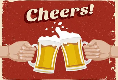 Produktbild von vianmo Holzschild 20x30 cm Beer Cheers Bier