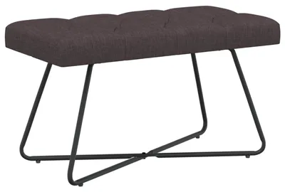 Produktbild von vidaXL Bank mit Knopfheftung Dunkelbraun 80 x 40 x 46 cm Stoff