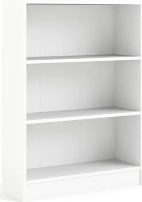 Produktbild von Bücherregal Aski, Büroregal, Mobiler Buchhalter, Bücherbrett, 79x27 h107 cm, Weiß