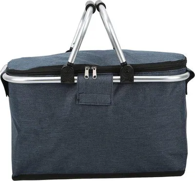 Immagine prodotto di Borsa termica da picnic - Borsa da viaggio con manico in alluminio per la spesa e i viaggi - Blu