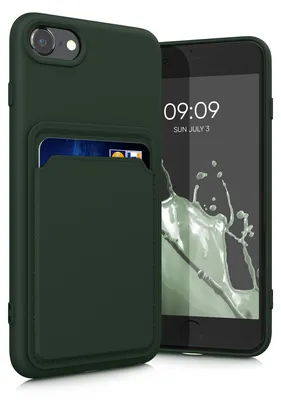 Produktbild von kwmobile Handyhülle für Apple iPhone SE (2022) / SE (2020) / 8 / 7 Hülle mit Kartenfach - TPU Case - Kabelloses Laden - Schutzhülle Cover in