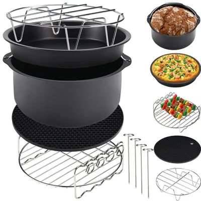 Productafbeelding van Accessoires voor een 6,5 liter heteluchtfriteuse - 9-delige set