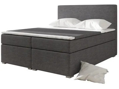Produktbild von NABBI Gepolstert Doppelbett mit Stauraum Diana 180 - grau
