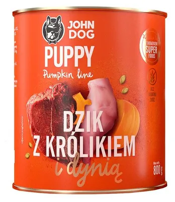 Zdjęcie produktu dla John Dog PUMPKIN Szczeniak dzik,królik,dynia 800g