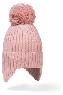 Image de Bonnets d'hiver Minoti roses, tailles 68 et 80, unisexes