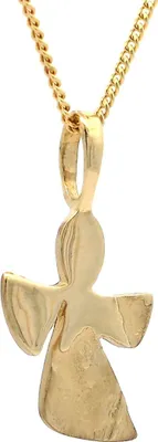 Produktbild von Gold Anhänger Engel  mit Goldkette  333-8 Karat Gold rhodiniert 45 cm