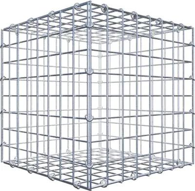 Produktbild von Gabione 40 cm x 40 cm x 40 cm (L x H x T), Maschenweite 5 cm x 5 cm, C-Ring