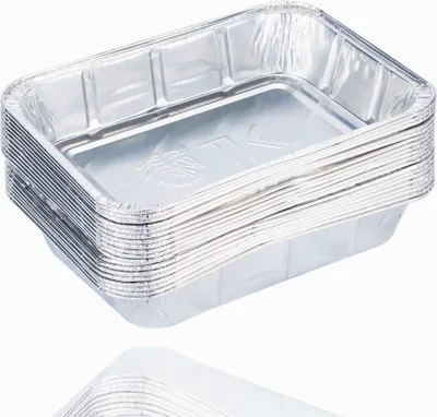 Produktbild von 20er Tropfschale - Einwegschale aus Aluminium zum Grillen ca. 14x19 cm, für für Elektro- und Gasgrills