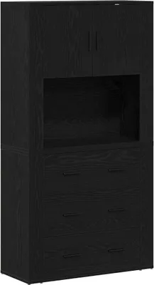 Obrázok produktu pre Highboard Čierny dub 80 x 33 x 150 cm Kompozitné drevo