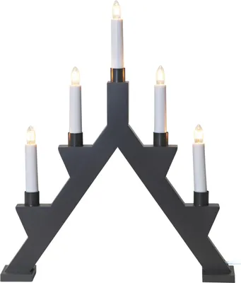 Produktbild von Star Trading 243-09, Leichte Dekorationsfigur, Grau, IP20, Weiß, 5 Glühbirne(n), E10