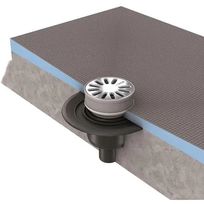 Image de Vidage Wedi Fundo écoulement 1 point vertical DN50 grille ronde