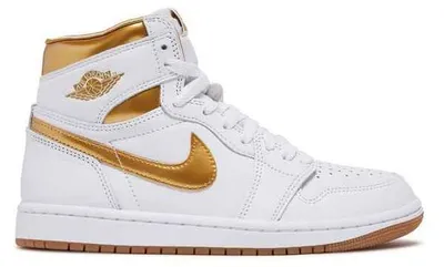 Produktbild von Nike Jordan 1 Retro High OG "Metallic Gold" Braun, Größe: 35,5