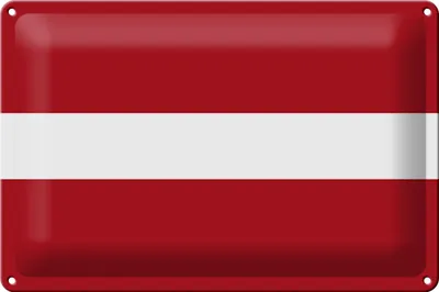 Produktbild von Blechschild Flagge Lettland 30x20cm Flag of Latvia